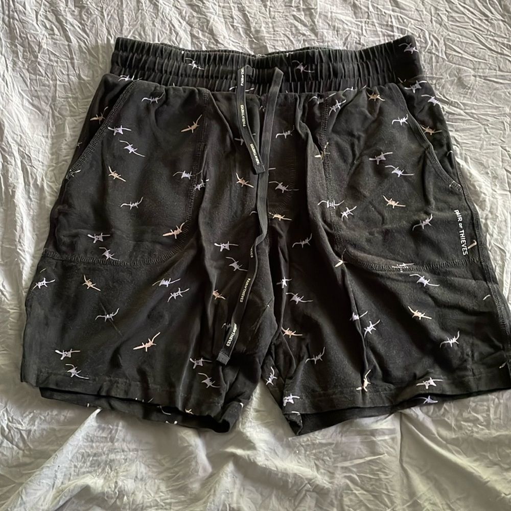 Pair of Thieves Black Print Lounge Shorts Comfort Sleepwear Size S
